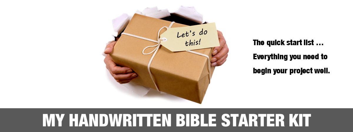 handwritten bible starter kit